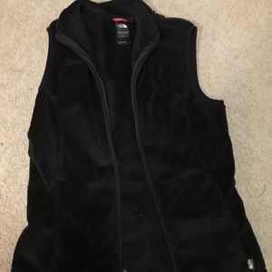 North Face black fleece vest